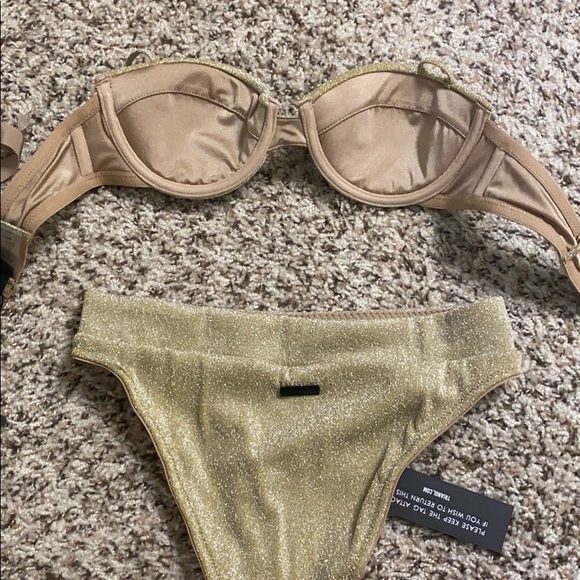Triangl gold bikini NWT - Picture 3 of 3